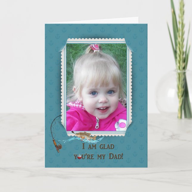 Father's Day Fishing frame Card (Front)