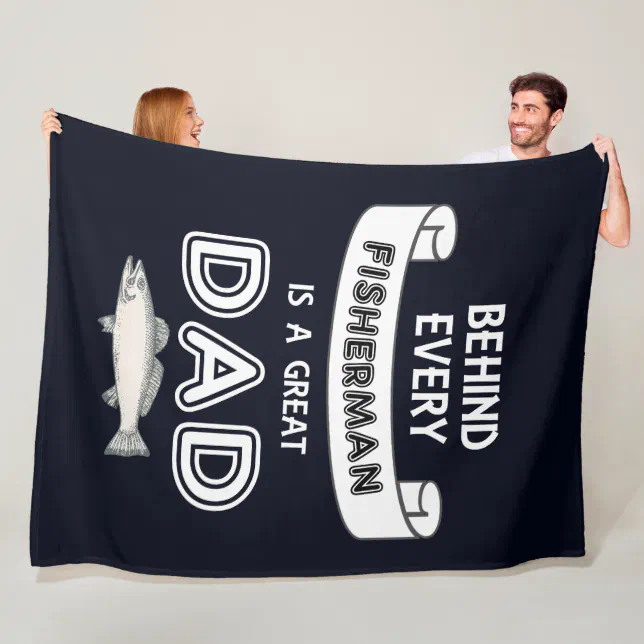 Personalized Fishing Father and Son Blanket - Gift for Father's Day from Son to Father main image 1