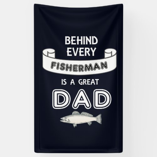 Fathers Day Fishing Great Dad Party Banner
