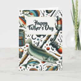 Father's Day Fishing Holiday Greeting  Card