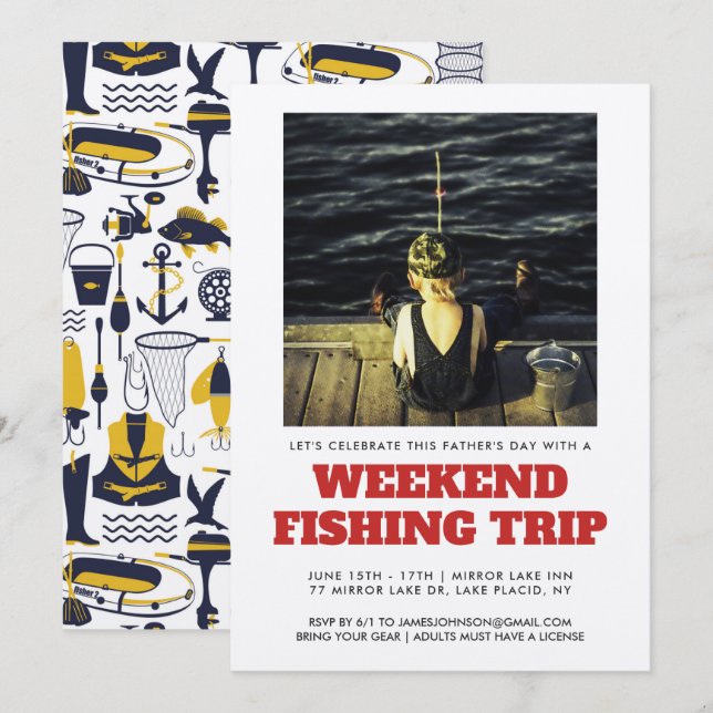 Father's Day Fishing Invitation (Front/Back)