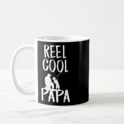 Fathers Day   Fishing Reel Cool Papa Dad  Coffee Mug