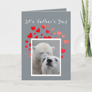 Father's Day Flirty Polar Bear Bucket of Fun Humor Card
