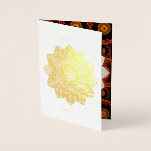 Fathers Day Foil Floral Seal Greeting Card