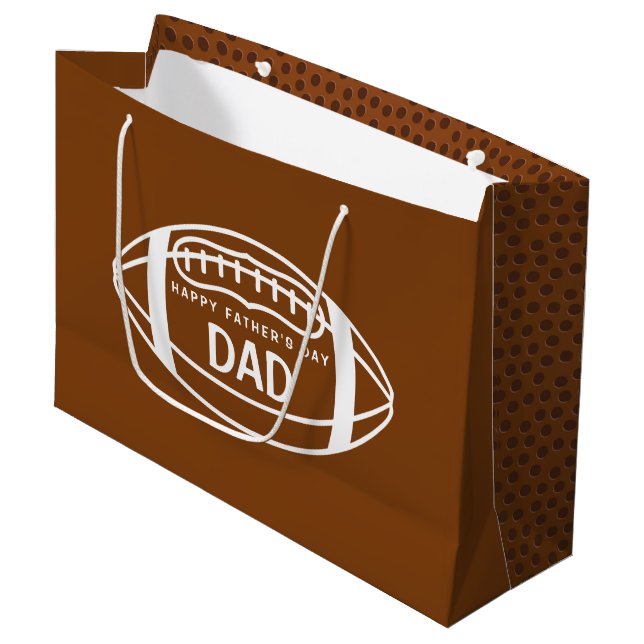Father's Day Football Gift Bag (Front Angled)