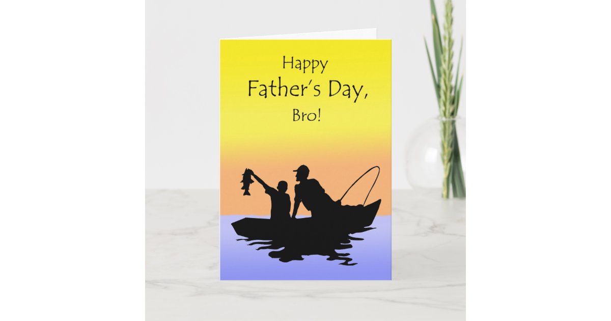 Father's Day for Brother, Fishing Scene Card
