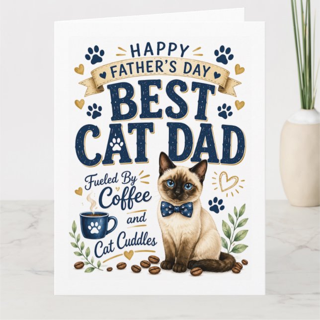 Father's Day for Cat Dad Card (Front)
