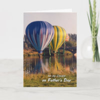 Father's Day for Cousin Hot Air Balloons Splash