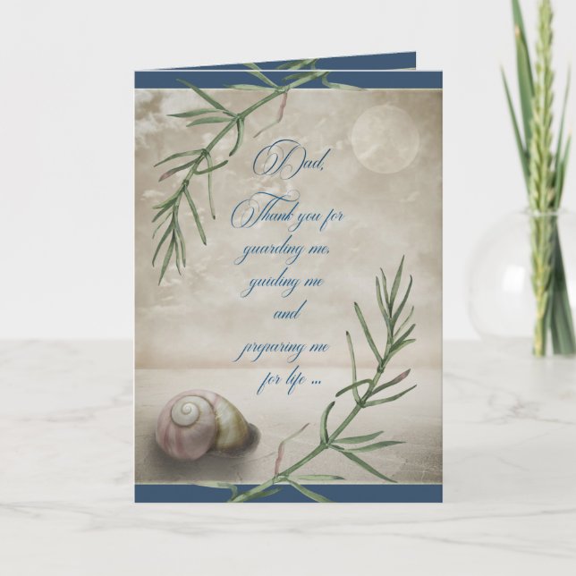 Father's Day for Dad Seashell on the Beach Card (Front)