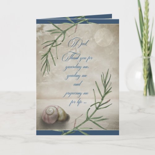 Fathers Day for Dad Seashell on the Beach Card