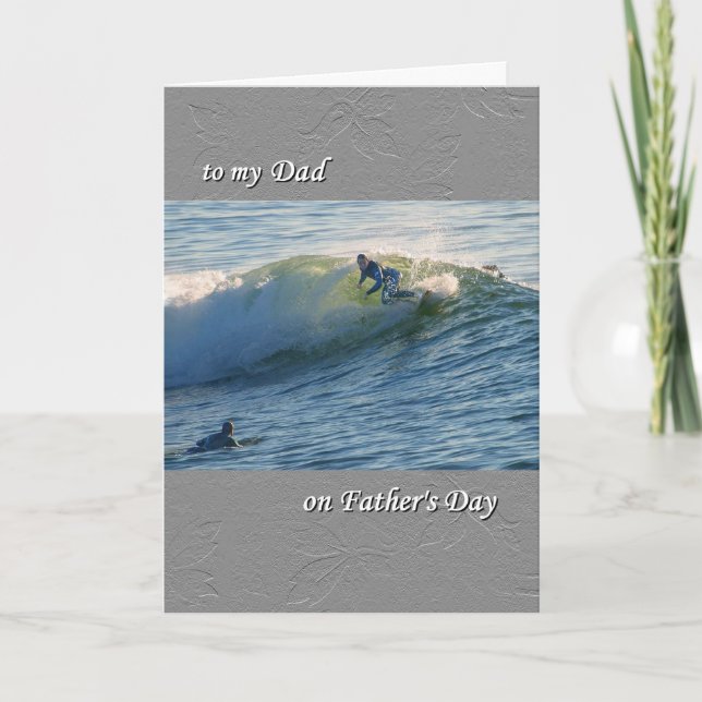 Father's Day, for Dad, surfers surfing Card (Front)
