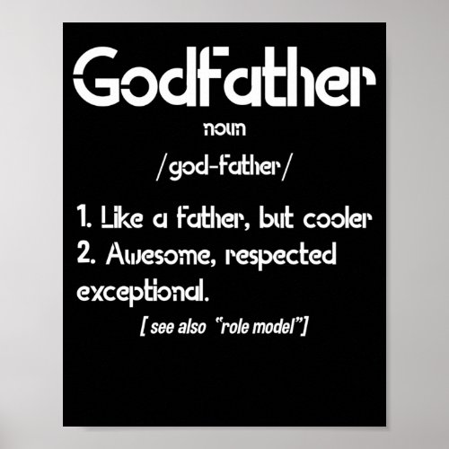 Fathers Day For Godfather Definition From Godchild Poster