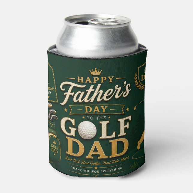 Father's Day for Golf Dad Can Cooler (Can Front)