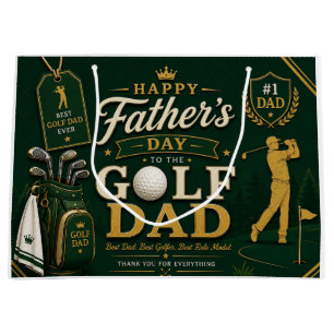 Father's Day for Golf Dad Large Gift Bag