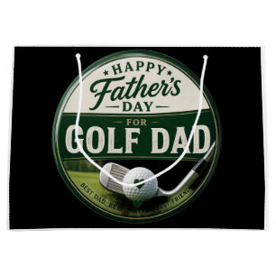 Father's Day for Golf Dad Large Gift Bag