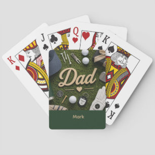 Father's Day for Golf Dad Poker Cards