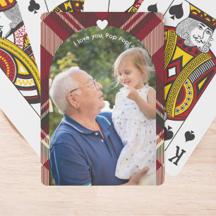 Father's Day for Grandfather Photo Poker Cards