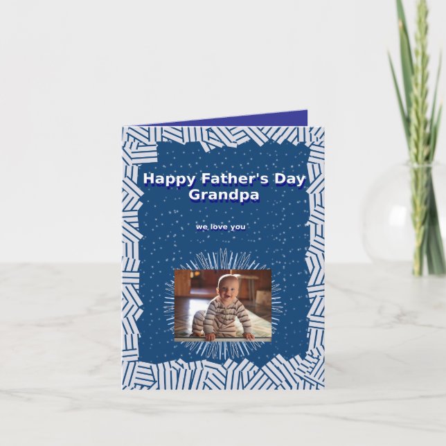 Father's Day for Grandpa Folded Greeting Card (Front)