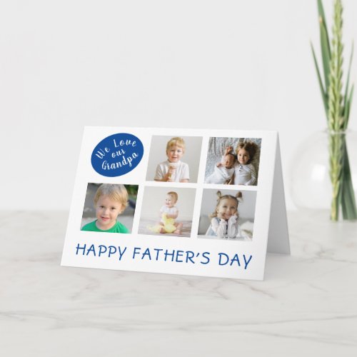 Fathers Day for Grandpa Photo Collage Card