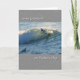 Father's Day for Grandson - Surfing Card