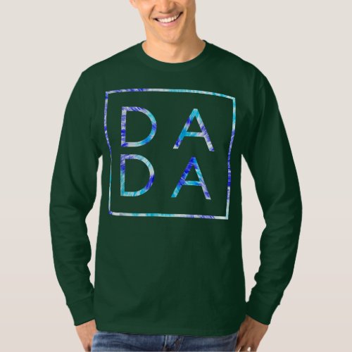 Fathers Day For New Dad Dada Coloful Tie Dye  T_Shirt