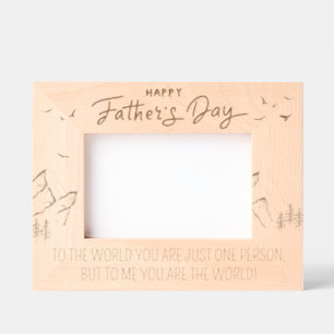Fathers Day Frame, Happy Fathers Day quote nature Engraved Frames