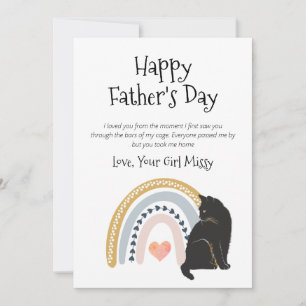 Father's Day From Cat Holiday Card