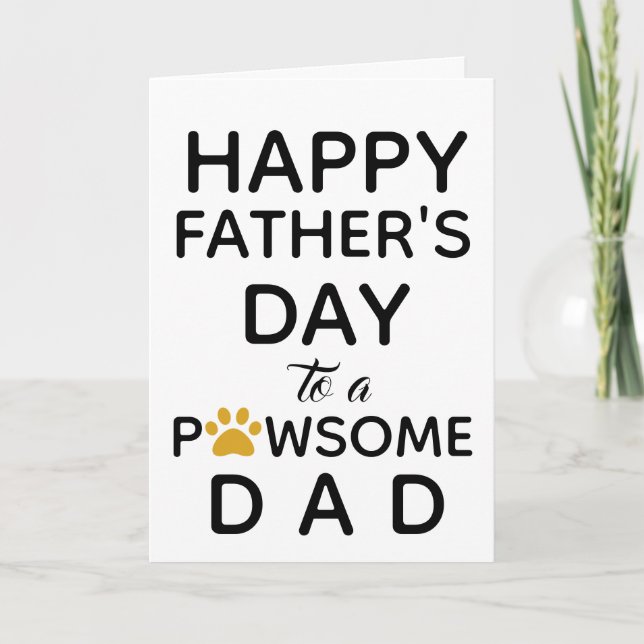 Father's Day from Dog - Cute Dog Dad Card (Front)