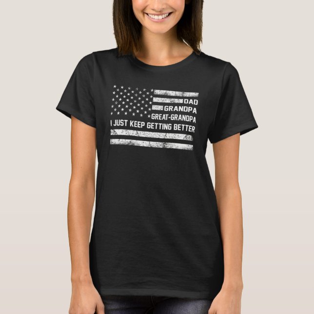 Fathers Day From Grandkids Dad Grandpa Great Grand T-Shirt (Front)