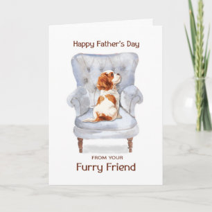 Father's Day from Little Dog Furry Friend Card