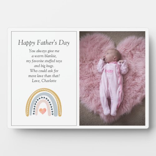 Fathers Day From New Baby Photo And Verse Plaque
