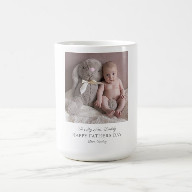 Fathers Day From New Baby Photo  Coffee Mug (Center)
