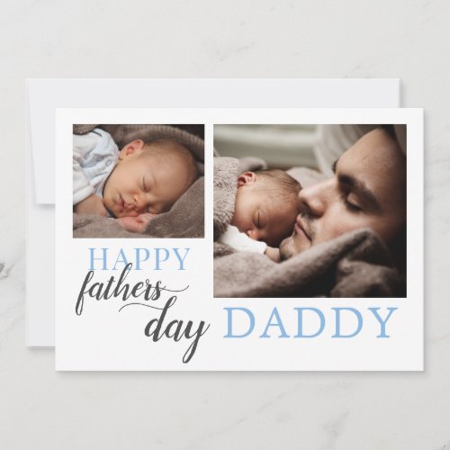 Fathers Day From New Baby Photo Holiday Card
