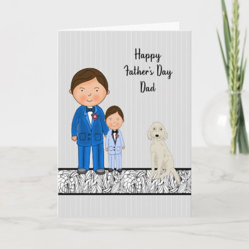 Fathers Day from Son with Dad  Son Card