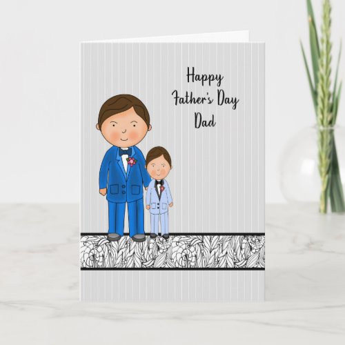 Fathers Day from Son with Dad  Son Card