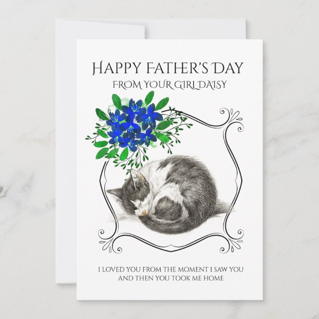 Father's Day From The Cat Holiday Card (Front)