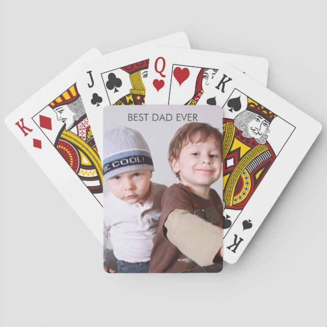 Father's Day From The Kids | Best Dad Ever Poker Cards (Back)