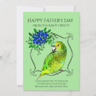 Father's Day From The Parrot Bird Holiday Card