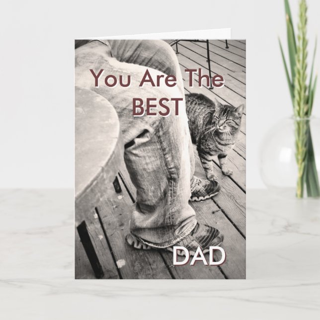 "Father's Day From the Pets" Samson the Cat Photo Card (Front)