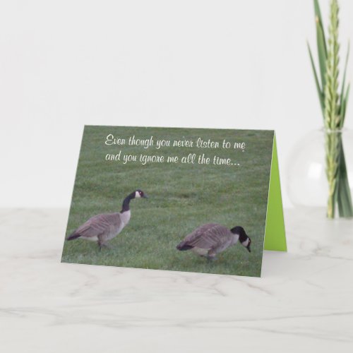 FATHERS DAY FROM WIFE joke card