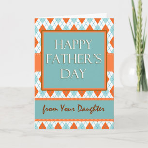 Father's Day from Your Daughter, Argyle Design Card