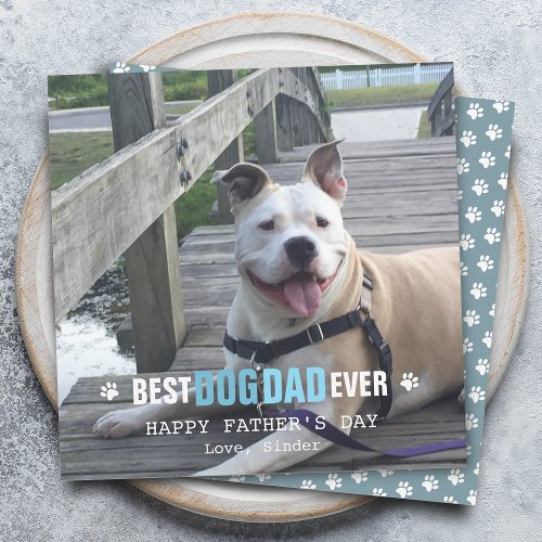 Fathers Day From Your Dog Photo Flat Holiday Card