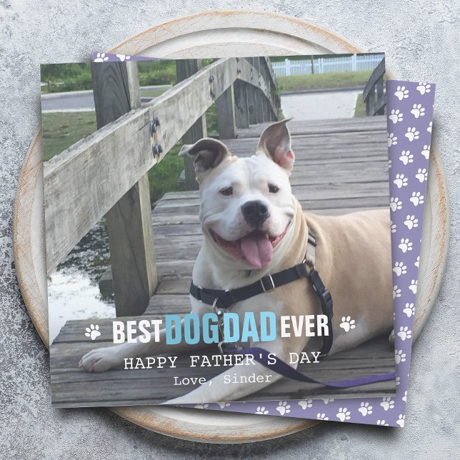 Father's Day From Your Dog Photo Flat Holiday Card (Creator Uploaded)
