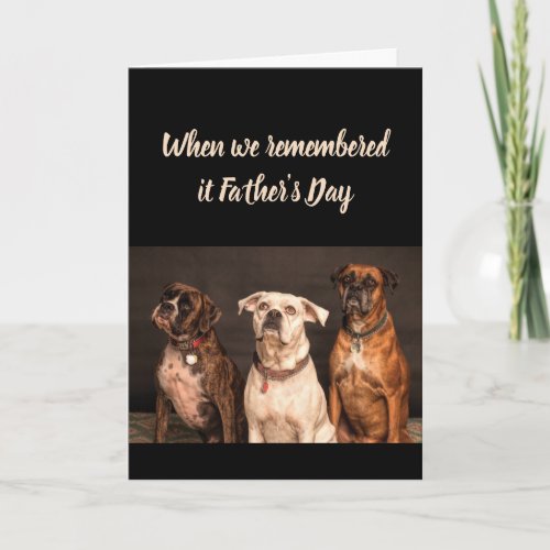 Fathers Day Fun From all of Us Boxer Dog Fun Card