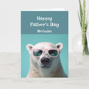 Father's Day Fun Super Cool Papa Bear Animal Card