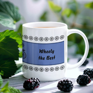 Fathers Day funny cyclist custom text Mug