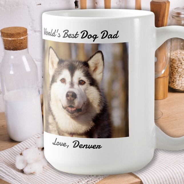 Father's Day - Funny Dog Dad Birthday - Pet Photo Coffee Mug (Creator Uploaded)