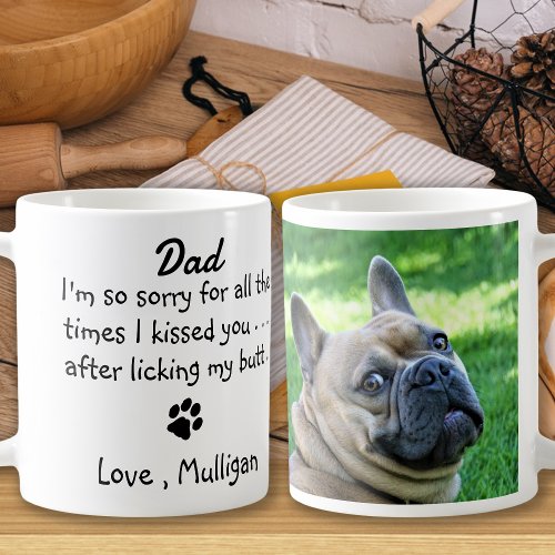 Fathers Day _ Funny Dog Dad Pet Photo Coffee Mug