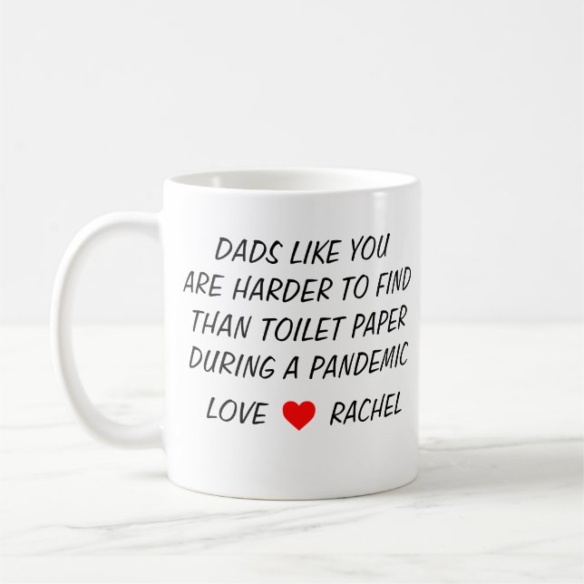 Father's Day Funny Personalized Gift for Dad Coffee Mug (Left)