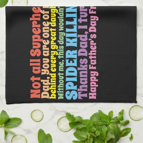 Fathers Day Funny Quotes Wishes from Daughter Kitchen Towel